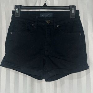 AÉROPOSTALE high rise midi black shorts